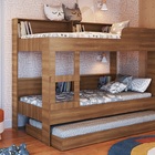 Treliche Solteiro Com Estante 90 San Diego Nogal - Art In Móv