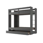 Treliche Solteiro Nassau 1 Prateleira Espresso Móveis Grafite