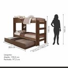 Treliche Solteiro Onix Espresso Móveis Cacau