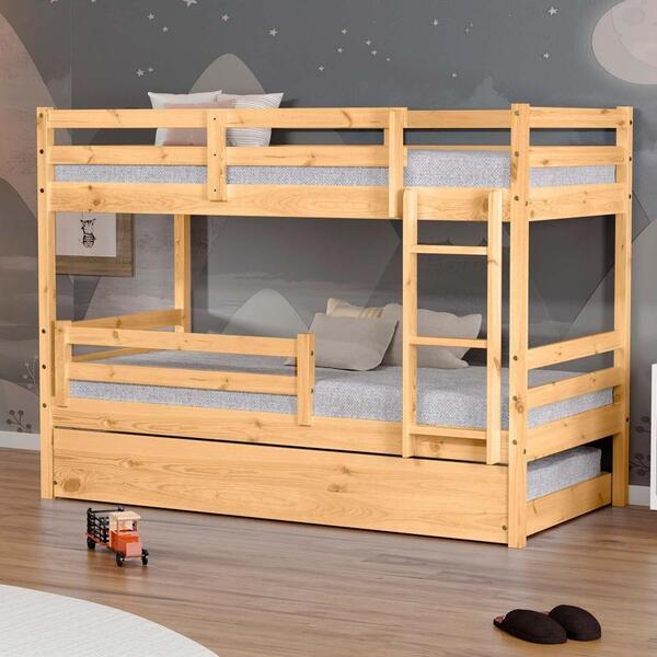 Treliche Solteiro Slim Com Grade De Proteção Madeira Maciça M