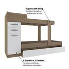 Treliche Sonhar Com Armário E 2 Gavetas Hecol - Avelã/branco