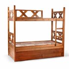 Treliche X Com Gavetas Na Cama Auxiliar Mogno Mel