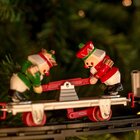 Trem Locomotiva Árvore De Natal Papai Noel Musical Com Led