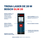 Trena a Laser GLM 20 com Alcance de 20m Bosch