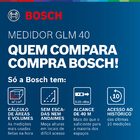 Trena a Laser GLM 40 Alcance de 40m e com Bolsa Protetora Bosch