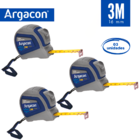 Trena Aço Fita Metálica Auto Trava Emborracha 3m Kit 3 Unidad