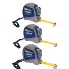 Trena Aço Fita Metálica Auto Trava Emborracha 3m Kit 3 Unidad