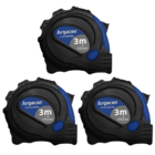 Trena Aço Fita Metálica Profissional 3m Com Trava Kit 3 Unida