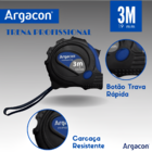 Trena Aço Fita Metálica Profissional 3m Com Trava Kit 5 Unida