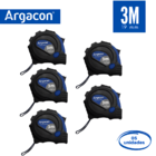 Trena Aço Fita Metálica Profissional 3m Com Trava Kit 5 Unida