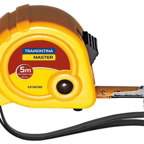 Trena Com Fita De Aço Capacidade 5m, Amarelo