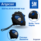 Trena De Aço Profissional 5m Emborrachada Com Trava Argacon