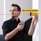 Trena Digital A Laser Com Nivel Em Bolha Horizontal Tem-d15