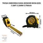 Trena Emborrachada Profissional Bomder 7.5mt X 25mm Magnetica