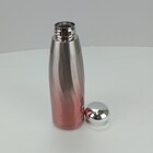 Trenton Garrafa Térmica 22x6x6cm 380ml Inox Rosa Parede Dupla