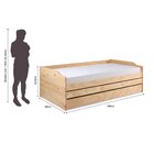 Tri Cama Lotar 2 90x190cm Madeira Maciça Amarelo Madeira