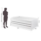 Tri Cama Solteiro Em Madeira Maciça Branco