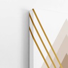 Triângulo Dourado Geométrico Arte Quadro Canvas 140x90cm