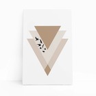 Triângulo Geométrico Dourado Arte Quadro Canvas 100x70cm