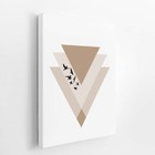 Triângulo Geométrico Dourado Arte Quadro Canvas 100x70cm