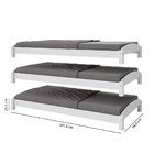 Tricama Solteiro Empilhável Laqueado Branco Casatema