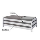 Tricama Solteiro Empilhável Laqueado Branco Casatema