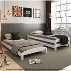 Tricama Solteiro Empilhável Laqueado Branco Casatema