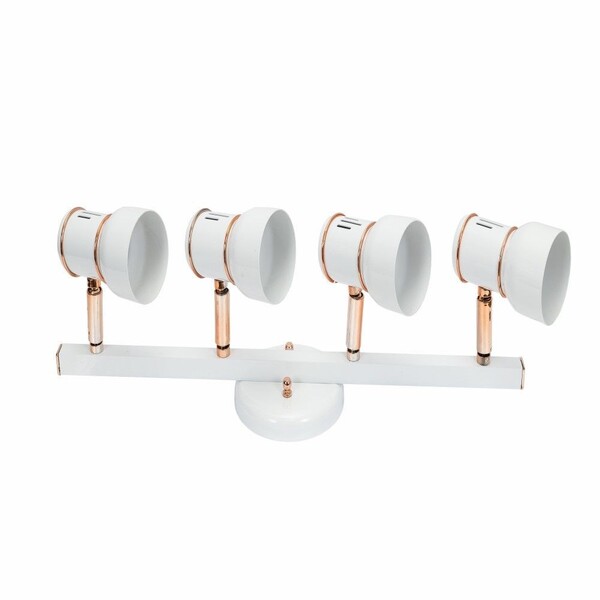 Trilho 8268 Branco/cobre De 4 Lâmpadas Luisiana Click Injet