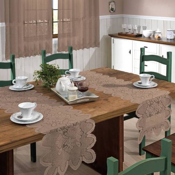 Trilho Caminho De Mesa Em Renda Clássica Interlar - Desert -