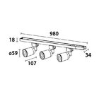 Trilho Com 3 Spots Led Blumenau 15w Bivolt Branco 3000k - Luz