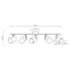 Trilho Com 5 Spots Startec Fokus E27 Bivolt Preto