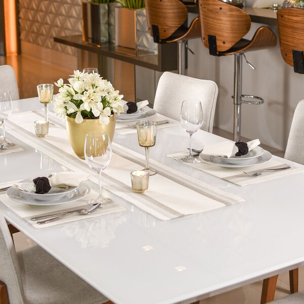 Trilho De Mesa 150x30 Fio Tinto Tessi Classic Taupe