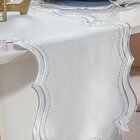 Trilho De Mesa Bordare Bordado 40x150cm Oyster