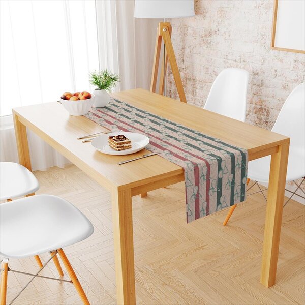 Trilho De Mesa Cerejas Minimalistas 1.45m X 45cm Único