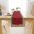 Trilho De Mesa De Natal Laço Natalino Com Sino 1.45m X 45cm Ú