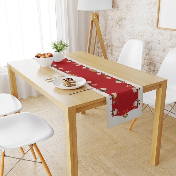 Trilho De Mesa De Natal Papai Noel 1.45m X 45cm Único