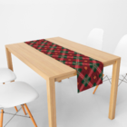 Trilho De Mesa De Natal Xadrez Vermelho 1.45m X 45cm Único