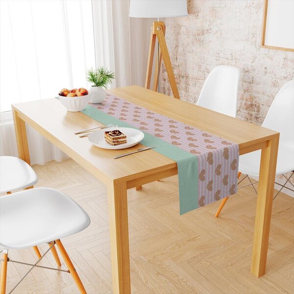 Trilho De Mesa Love Dourado 1.45m X 45cm Único