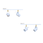 Trilho de Teto Becker com 50cm e 2 Spots direcionáveis Branco