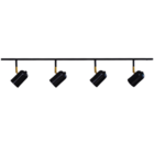 Trilho de Teto Ewa com 1 metro e 4 Spots direcionáveis Preto