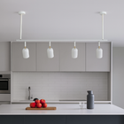 Trilho de Teto Ewa com 1 metro e extensor e 4 Spots direcioná