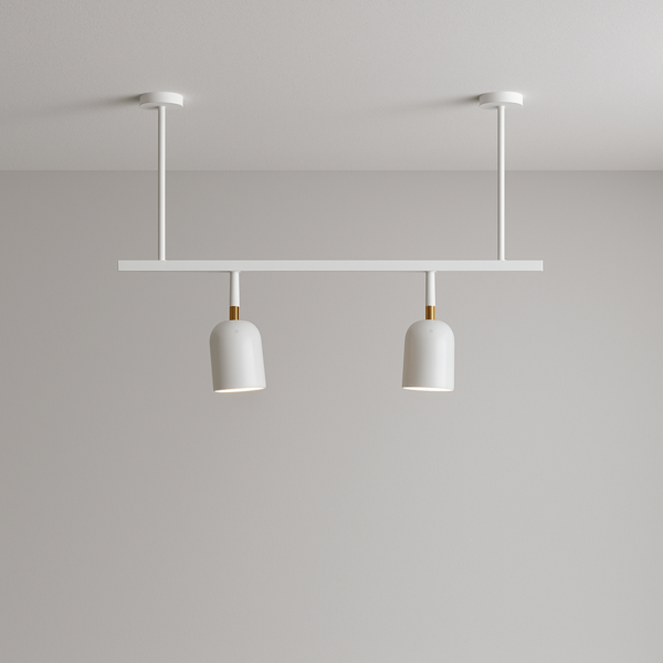 Trilho de Teto Ewa com 50cm e extensor e 2 Spots direcionávei