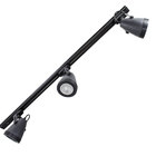 Trilho Eletrificado 1,5m + 3 Spot + 3 LED Par20 8w Preto Bran