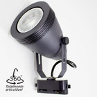 Trilho Eletrificado 1,5m + 3 Spot + 3 LED Par20 8w Preto Bran