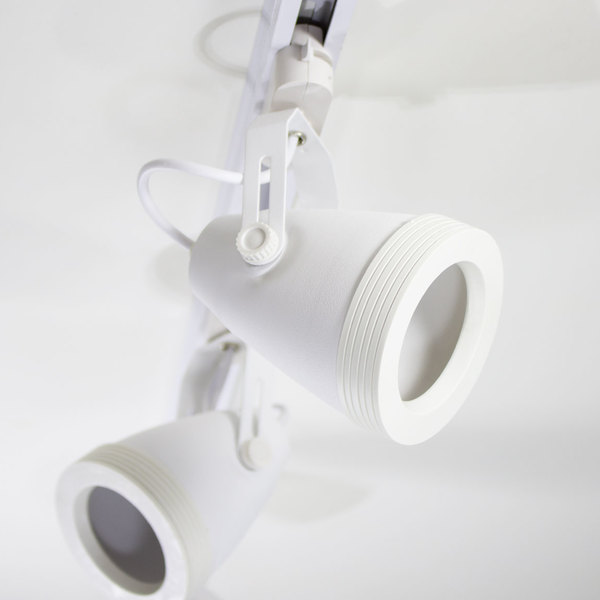 Trilho Eletrificado 1,5m + 4 Spot BRANCO + 4 Lampada Par20 8w