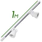 Trilho Eletrificado 1m+ 2 Spot Branco + 2 Led Par20 Branco Qu