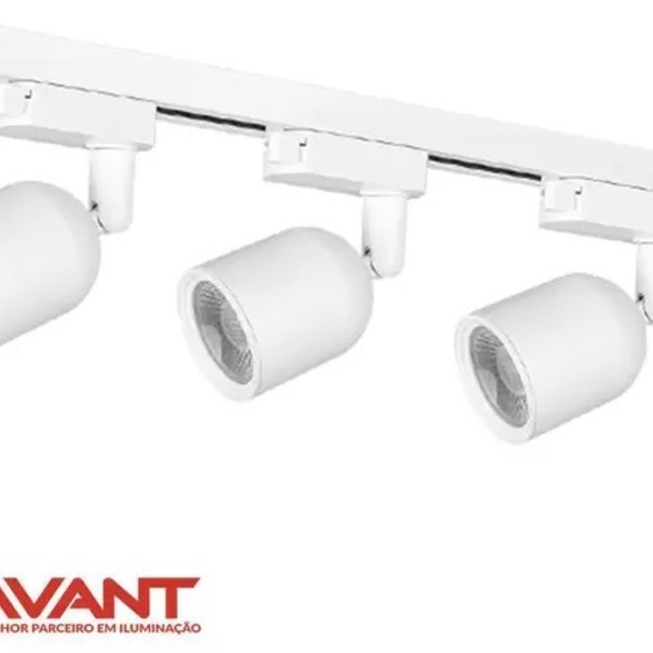 Trilho Eletrificado 1m+ 3 Spot Led 7w Direcionavel Luz Branca