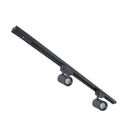 Trilho Eletrificado 1m + 2 Spot Led 7w 3000k Bivolt Preto