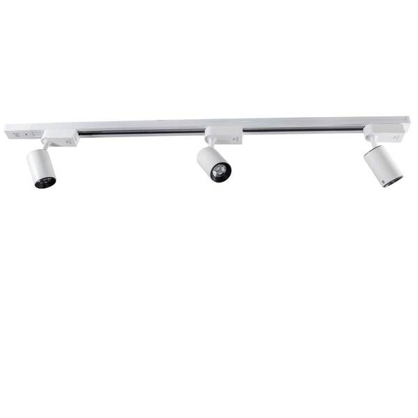 Trilho Eletrificado 1m + 3 Spots 7w 4000k Bivolt Branco St495