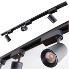 trilho eletrificado 1m + 3 spots 7w 6000k bivolt preto st495